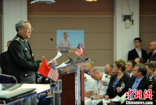 陈炳德在美国国防大学发表演讲